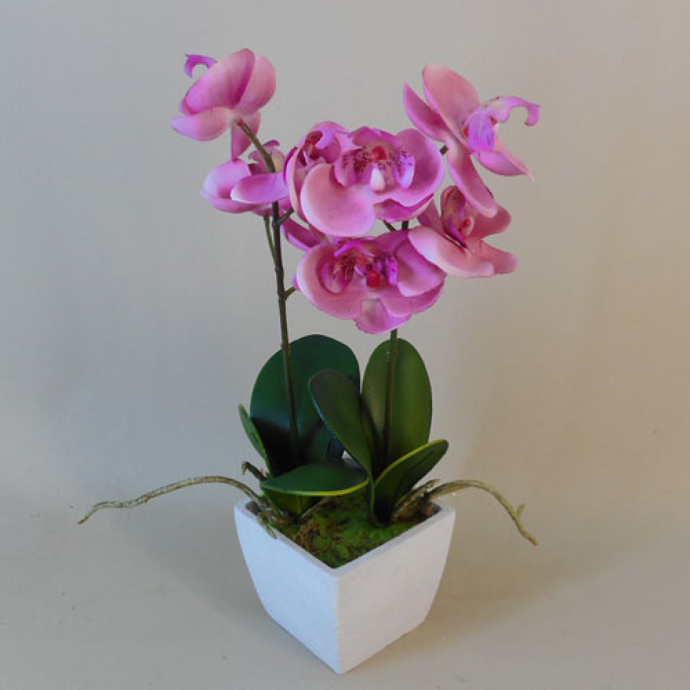 Mini Artificial Phalaenopsis Orchid Plant Mauve Pink Artificial Plants